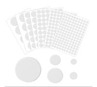 354 PCS Cache Vis Autocollants Blancs, Ø12mm/15mm/21mm/30mm/50mm Capuchons étanches pour Meubles Armoires Murales Bureaux Tiroir Table Diamètre