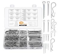 356 Pièces R Goupilles Fendues et Goupille Fendue, Assortiment de Goupilles, Goupille de Verrouillage Ressorts de Montage, Goupilles Clips Fendues de Sécurité pour Voitures Mécaniciens Garages