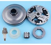 357 359 Tambour d'embrayage 7T Kit de remplacement plaque d'entraînement en métal argenté pour tronçonneuse forestière Accessoires de réparation