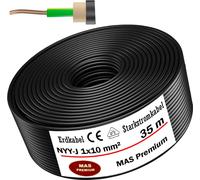 35m de câble de terre Câble de courant fort NYY-J 1x10 mm² Câble électrique OFC anneau