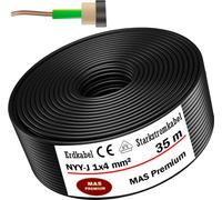 35m de câble de terre Câble de courant fort NYY-J 1x4 mm² Câble électrique OFC anneau