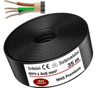 35m de câble de terre Câble de courant fort NYY-J 4x6 mm² Câble électrique OFC anneau