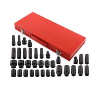 35PCs 1/2" Drive Deep Impact Socket 8-32mm 6 points Impact Douilles Tool Kit