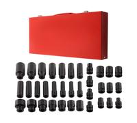 35PCs Deep Impact Socket 1/2" Drive Metric Axle Hub Nut Kit 8mm-32mm 6 points