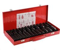 35pcs Hex -Bit -douilles de socle -kits métriques effet profond pour 1/2 -in -cliquet d'entraînement 6 -points -tip -outils de travail