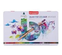 36 crayons de couleur - Aquarelle - Boîte métal - Assortiment couleur - Bruynzeel