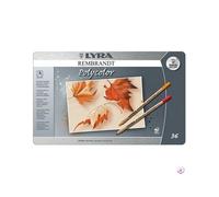 LYRA Crayons de couleur Rembrandt Polycolor – Boîte métal, 36 couleurs assorties