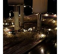 36 LED blanches, alimentées par piles, avec minuterie, pour les mariages, les fêtes de Noël et autres occasions festives – Longueur : 4,5 m