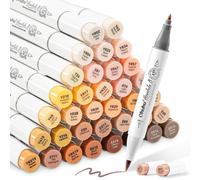 36 marqueurs à alcool avec un blender incolore - Stylos de dessin créatifs pour adultes