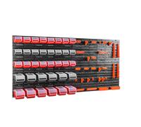 36 pcs. Bac avec couvercle + étagère murale 160 x 80 cm, bacs gerbables bacs à bec Système de stockage
