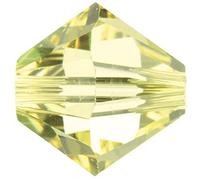 36 pcs SWAROVSKI ELEMENTS XILION 5328 bicone beads, 2.4 x 3 mm Jonquil (Éléments Swarovski Xilion 5328 Perles Bicone Jaune)