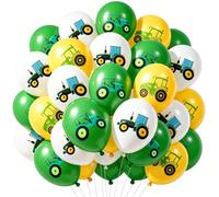 36 Pièces Ballons Tracteur Latex, Ballons Véhicule D'ingénierie | Décoration Chantier Garçon, adapté à Baby Shower et fête à thème