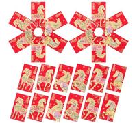 36 Pièces Enveloppe Rouge du Nouvel An Chinois 2026, Motif Cheval | Papier, Style Assorti et Dorure en Relief, pour Billets ou Cartes, Fêtes Familiales et Présents D'entreprise