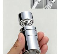 360° Aérateur anti-éclaboussures rotatif pour robinet de cuisine et de salle de bain, buse d'extension de robinet d'évier moderne, accessoires de lavage anti-éclaboussures, rallonge d'aérateur de robi