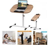 360° Bureau D'ordinateur Levage Rotatif - XUANYU - TABLE D'APPOINT Hauteur Réglable - Avec barre d'arrêt - 60x40x61-95cm -Jaune