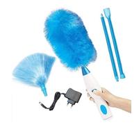 360° Duster Rechargeable Brosse de Nettoyage Electrique, Plumeau Electrique sans Fil Brosse à Epousseter pour Maison Bureau Bleu