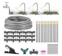 360° Kit Arrosage Automatique,arrosage automatique pour jardin, Kit d'irrigation de brouillard, pour paysage, lit de fleurs et plantes de verdure (20m)