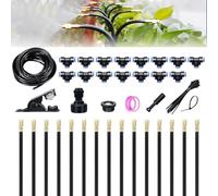 360° Kit Arrosage Automatique Pour Jardin - arrosage goutte à goutte, goute à goute arrosage exterieur, système d'irrigation pour serre, balcon et plates-bandes (15m)