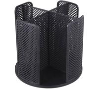 360 ° rotatif 4 compartiments porte-tasses, distributeur de tasse Vertical comptoir support de café support de paille (Noir)