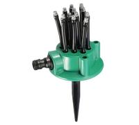360° Rotating Garden Lawn Sprinkler - Water-Saving Automatic Irrigation | | 360-Degree Precision Coverage, Durable PP Construction (4.53x8.5 In / 150g), Quick-Connect Adjustable Spray Spike for Lawns