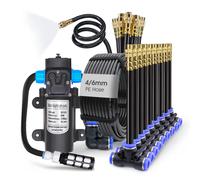 360 ° Système d'arrosage par pulvérisation en laiton Flexible, réglage à rotation libre, pompe de refroidissement de jardin, ensemble d'irrigation, Interface à connexion rapide D-15m kit
