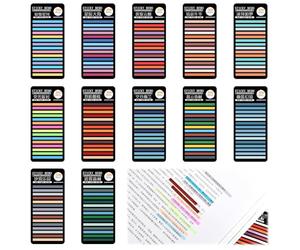 3600 Pièces de Notes Autocollantes Transparentes, 5x0,4 cm Marque-pages Adhésifs Longs, Petits Onglets d'index de Surligneur, Set de Notes Autocollantes pour Bureau, École, Études et Home Office