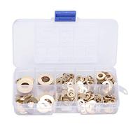 360pcs Rondelle Rondelle Rondelles En Laiton Entretoise Plate En Métal M2 M2.5 M3 M4 M5 M6 M8 M10 Kit De Bague De Joint pour Vis D'étanchéité Anneaux D'étanchéité