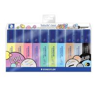 Staedtler Textsurfer Classic, Surligneurs de haute qualité aux couleurs pastel et vintage, Pointe ogive de 1 à 4 mm, Étui plastique avec 10 surligneurs pastel et vintage assortis, 364 CWP10