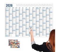 365 Day Poster Calendar - All Year Planning Board, Daily Tracking System, Bold Visual Date Structure, Easy Wall Mount Design | Ideal for Classroom Teaching, Project Management
