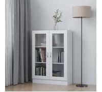 36583®GUIDE® 82.5 x 30.5 x 115 cm NEW Armoire à vitrine Meuble de rangement de Salon AVEC Scandinave Buffet Blanc 82 5x30 5x115 cm A