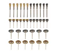 36Pcs Brosse en Laiton de Polissage Ensemble Métallique pour Perceuse Outils Fil d'acier Inoxydable Métallique de Forage Brosses Rotatifs