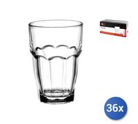 Boîte De 36 Verres En Verre Rockbar Cl 37 Transparent Bormioli Rocco