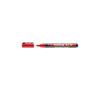 370 Marqueur Permanent Rouge - Pointe Fine, Encre Résistante à L'Eau - Edding