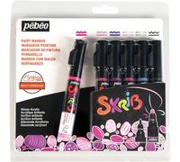 [371104] Pébéo Lot de 6 Marqueurs Dragees Acrylique Brillante Multi Surfaces ...