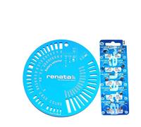 379 SR521SW 10 Piles Boutons Renata avec gabarit