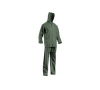 38-2970805 Combinaison de pluie imperméable T2XL verte veste et pantalon