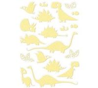 38 Stickers phosphorescents et pailletés - Dinosaures G