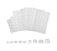 382 Pcs Butées de Protection en Caoutchouc, Patin Silicone Transparent | Tampon Caoutchouc,Transparente Pieds Adhésifs,Patin Antiderapant Silicone Antibruit Pieds Adhésifs pour porte,tiroirs