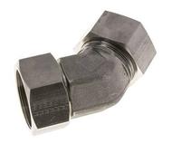 38S Raccord de coupe coudé 45deg en acier inoxydable avec pivot 315 bar Joint torique FKM Cône réglable ISO 8434-1