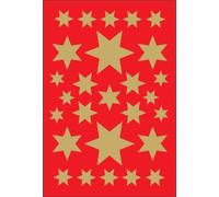 [3927-5] HERMA Lot de 5 Stickers de Nöel "étoiles" Taille Assorties Doré 3 fe...