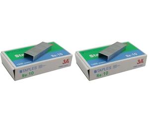 3A 931357 Agrafes N°10 standards Boîte de 1000 (Lot de 2)