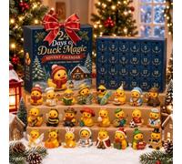 3D 24 Days of Duck Magic Advent Calendars 2026,Duck Magic Festival Gift，2 | 24-Day Magic Duck Advent Calendar with Collectible Mini Figurines,Personalised Festival Gifts with 24 3D Ducks