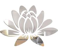 3D Acrylique Miroir Fleur de Lotus Sticker Mural Stickers Muraux Auto-Adhésif
