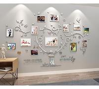 3D Arbre Stickers Muraux - DIY Autocollant Mural Cadre de Photo Stickers Mural Arts Décorations de Maison 15x20 13x18 10x15 a4 pour Chambre Salon Salle Cadeau