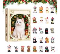 3D Cat Advent Calendars 2026-24 Days 3D Figurine Ornaments for Cat Lovers | Holiday Countdown Keepsake Set with Cute Cat Design, Cat Lover Advent Calendars for Home, Living Room, Bedroom, Desk, Tree