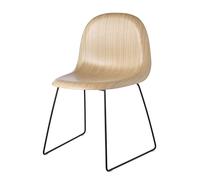3D Chaise Chêne - Sledge Base Noir - Patins en feutre Gubi - 5715015972628