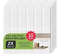 3D Credence Adhesive Pour Cuisine Extra épais Carrelage Adhesif Mural Cuisine Vinyle Stickers Salle De Bain 1-blanc STICKERS