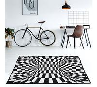 3D Geometric Printed Fluffy Tapis de sol Anti-Skid Rug Area Chambre à coucher Nordic - 60*90cm