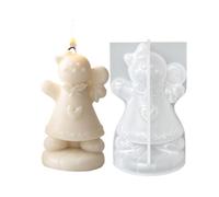 3D Gingerbread Mold, Silicone Candle Molds, Holiday Baking Decoration Mould | Flexible Handmade Design, 3D Gingerbread Mold, Silicone Candle Mould, for Biscuits Soap Cake Aromatherapy Wax Holiday Crafts
