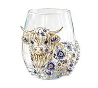 3D Glass Cup 3D Cow Stemless Wine Glasses Rustic Cup Farmhouse Glassware